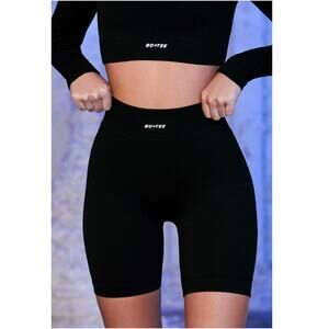 Bo + Tee Black Biker Shorts Size L